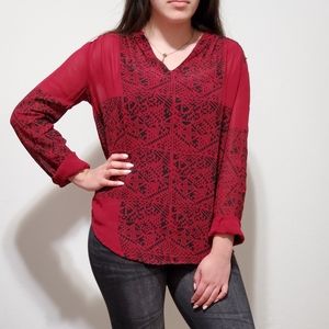 Lucky Brand | Red Blouse